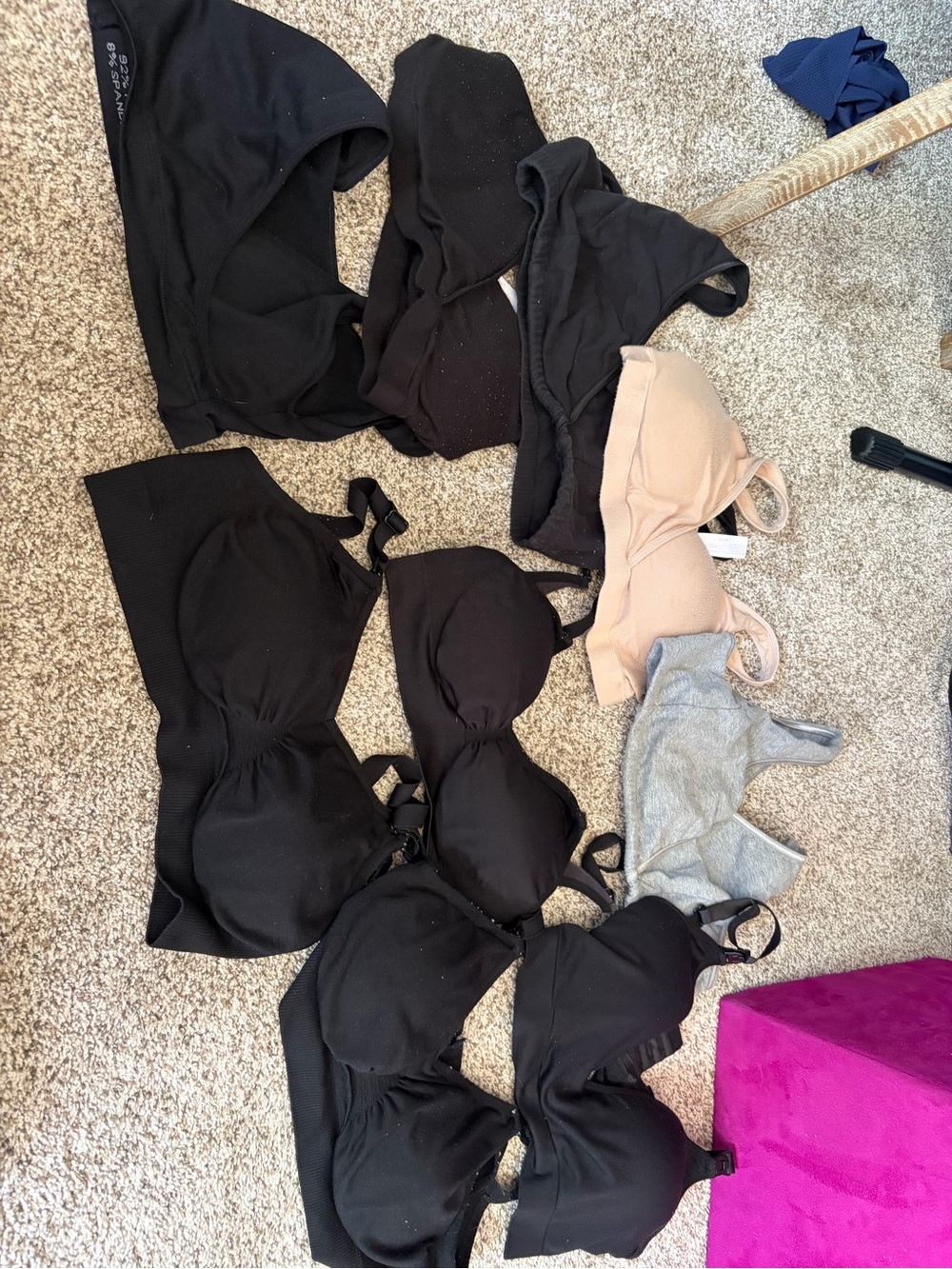 Lot of 9 Nursing Bras and Bralettes